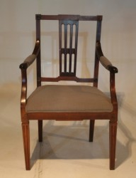 A rare Cape Patrician Neo-Classical Chair with upholstered seat